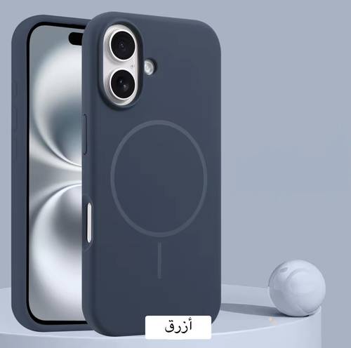غلاف ايفون 17  سيلكون ماج سيف أزرق