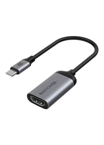 كابل من HDMI إلى النوع تايب سي  أسود/فضي RAVPOWER
