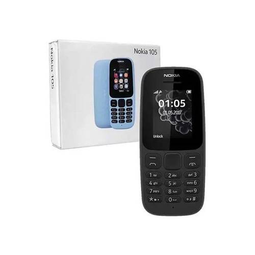 Nokia موبايل نوكيا 105، ثنائي الشريحة ،بذاكرة داخلية 4 ميجابايت،رامات 4 ميجابايت ، شبكة الجيل الثاني /الون اسود