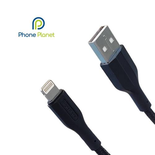 كيبل شحن USB - ايفون قماش 1.2 متر Phone Planet