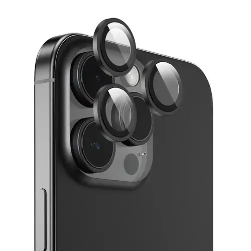 عدسات حماية كاميرا ايفون 15برو ماكس/15 برو تيتانيوم أسود  Phone Planet