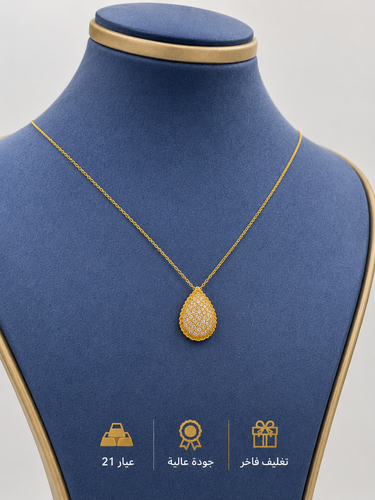 Tear Necklace 21k Gold