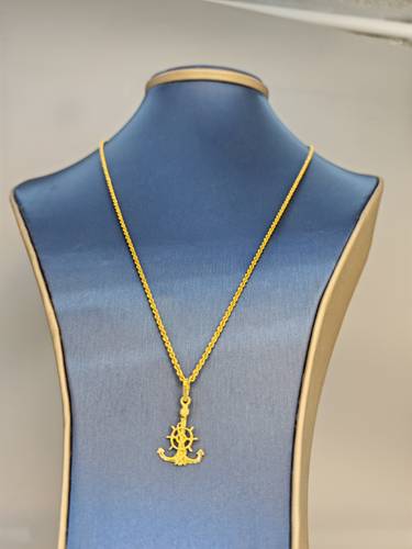 Anchor Pendant with chain 21k