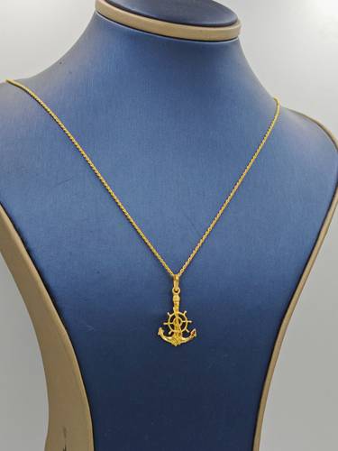 Anchor necklace 21K Gold