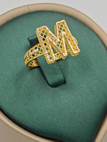 Letters Ring 21K Gold