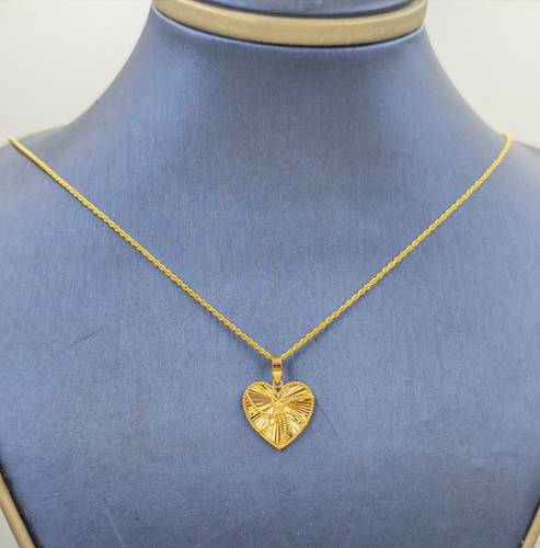 Necklace Heart 21k Gold