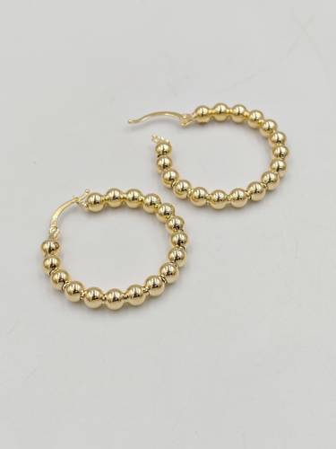 حلق ببلز ذهب عيار 18