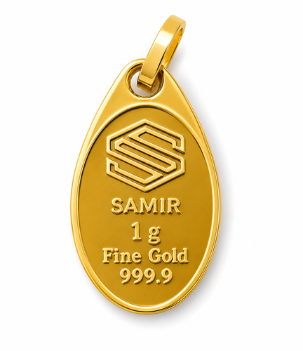Gold Bar Pendant 24K Gold