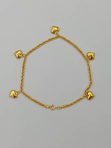 Gold Heart Bracelet 18K
