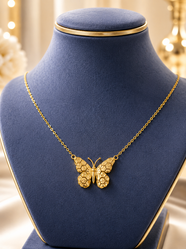 Butterfly Necklace 21k Gold