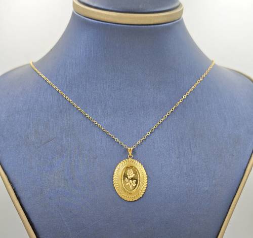 Flower Necklace 21k Gold