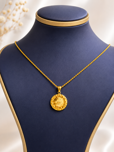 Horse necklace 21k Gold