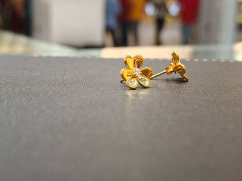 Flower Gold Earring 21K