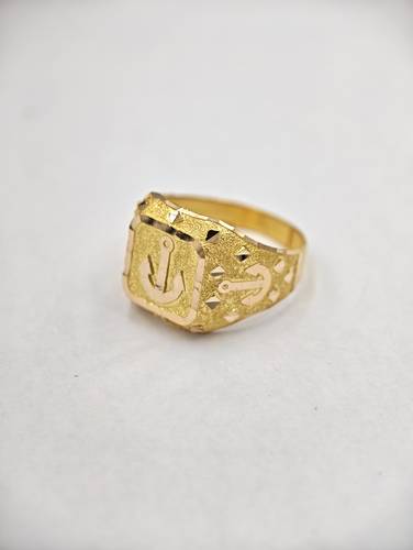Anchor Ring 21k Gold