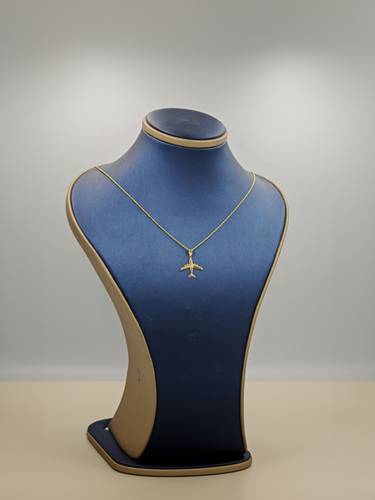 Airplane Necklace 18k Gold