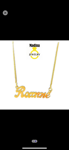 Necklacee Gold Name 21k