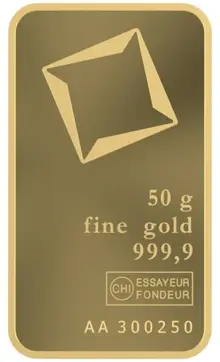 Valcambi 50g 24K gold