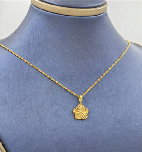 Flower Necklace 21k Gold