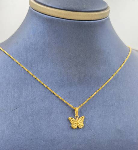 Butterfly Necklace 21k Gold
