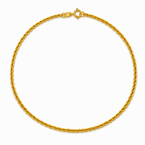 Rope Anklet 18k gold