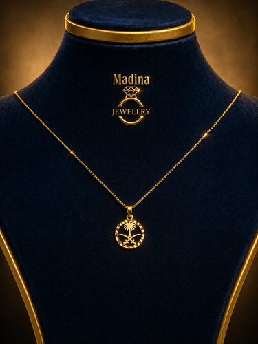 Saudi logo Necklace 18k gold