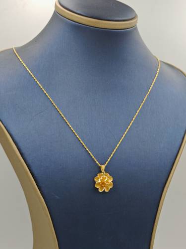Flower Necklace 21K Gold