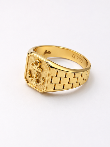 Anchor Ring 18k gold