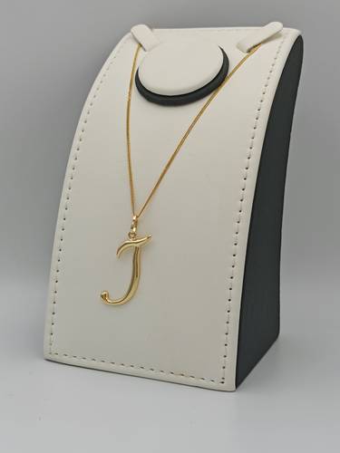 Pendant leatter With Chain 18K Gold