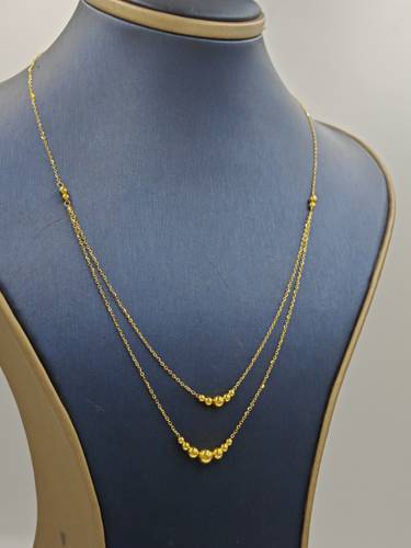 2 layers Necklace 21k Gold