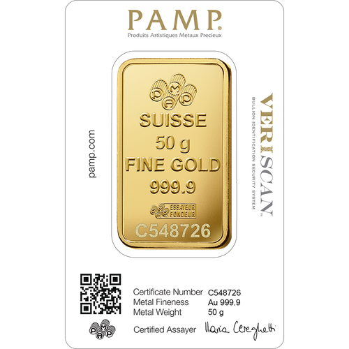 Pamp Gold Bar 50g 24K