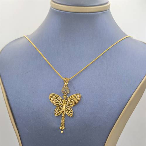Butterfly Necklace 22k gold