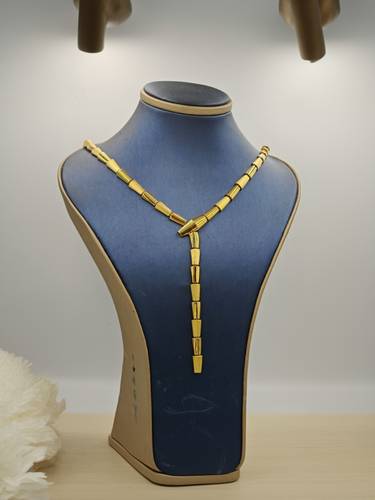 Serpentine Necklace 21k Gold