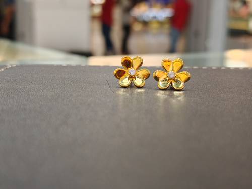 Flower Gold Earring 21K