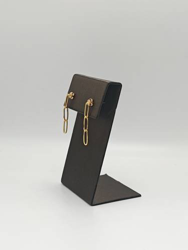 Paper Clip Earring 18k