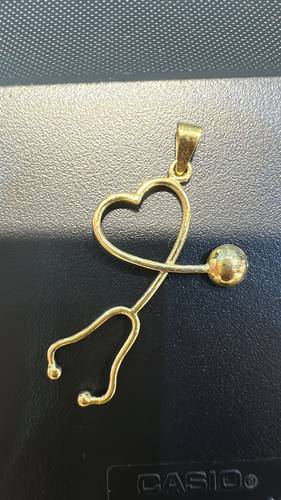 Stethoscope Pendant 18k gold