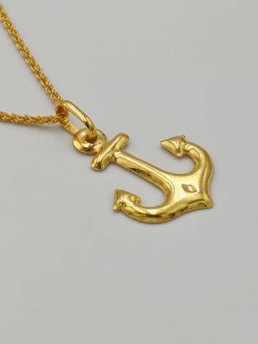 عقد مرساة ذهب عيار 18