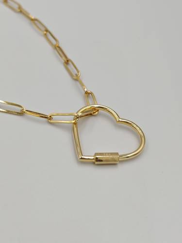 Paper Clip necklace 18K Gold