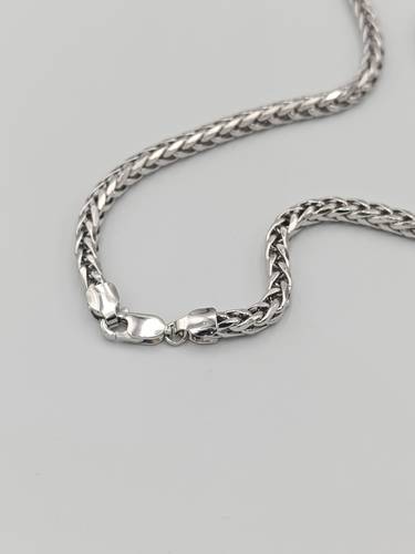 سلسال ذهب ابيض صافي عيار 18