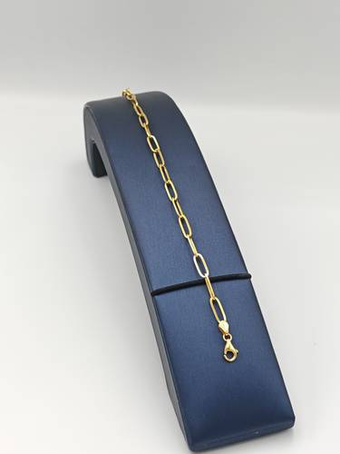 Paper Clip Bracelet 18K Gold