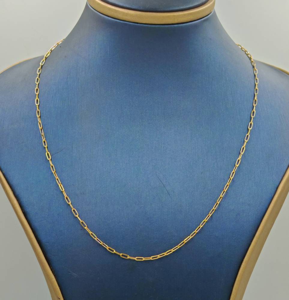 アクセサリー 18k Saudi Gold Paper Clip Necklace Paper clip Necklace 18k