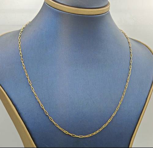 Paper clip Necklace 18k