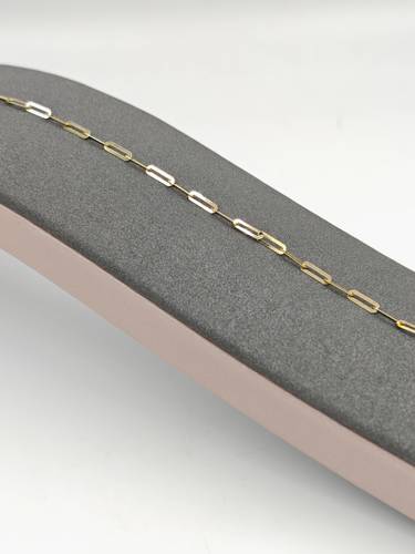 Paper Clip Bracelet 18K Gold