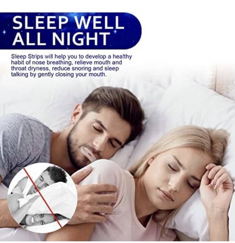 لصقات فم تساعد على ابقاء الفم مغلق اثناء النوم والتقليل من الشخير