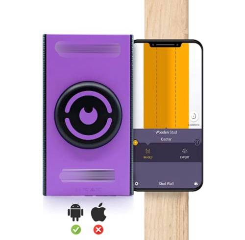  ‏كاشف جداري للمواصير والأسلاك يكشف بعمق ١٠ سم يثبت على الجوال متوافق مع IOS و Android 