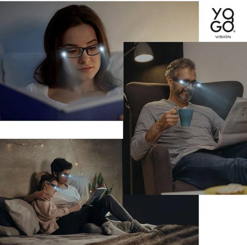 نظارات قراءة مزودة بإضاءة العدد:٢