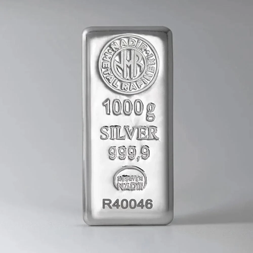 سبيكة فضة نادر بنقاء 999.9 بوزن 1 كيلوغرام