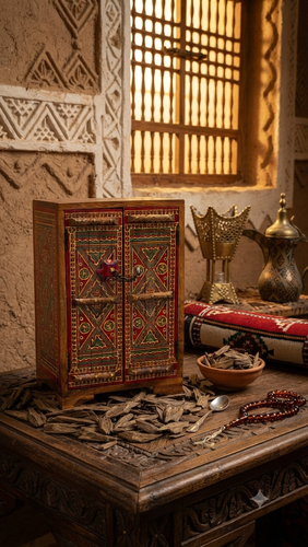صندوق عود خشب طراز نجدي كبير