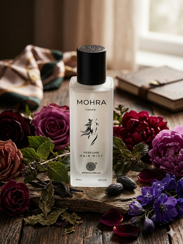 عطر  الشعر  مهره لاكشري تركيبة مميزة من الباتشولي والمسك والزهور الباردة