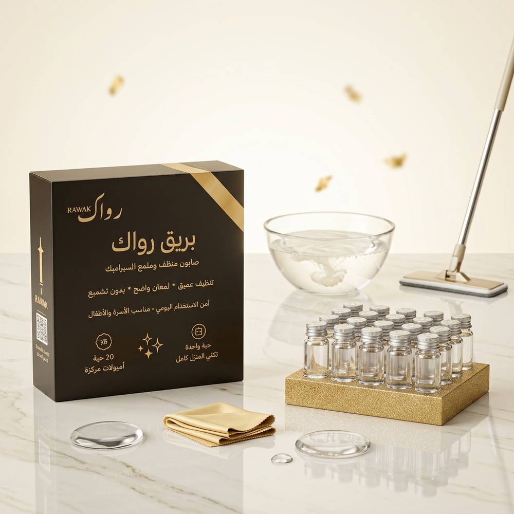 بريق رواك | منظف وملمع السيراميك (20 أمبولة)