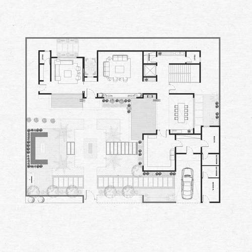 L shape فيلا - 25.5*30